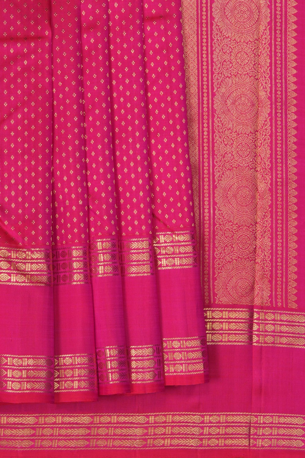 Image of Arani Silk Brocade Pink Saree