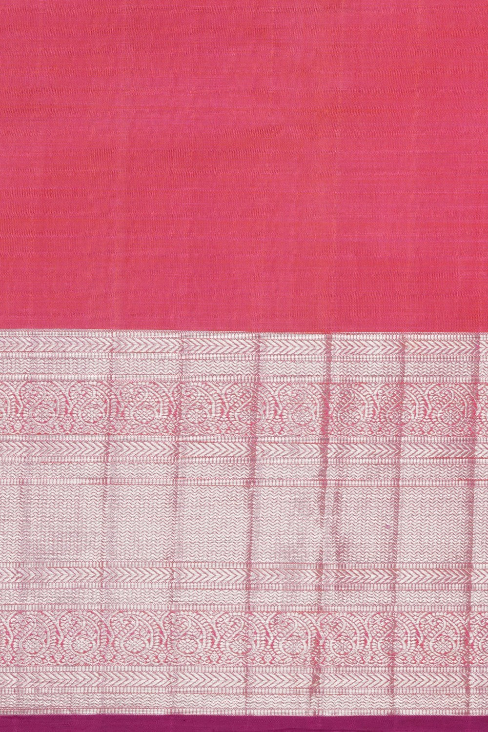 Image of Pink Kanchipuram Silk Kattam Saree