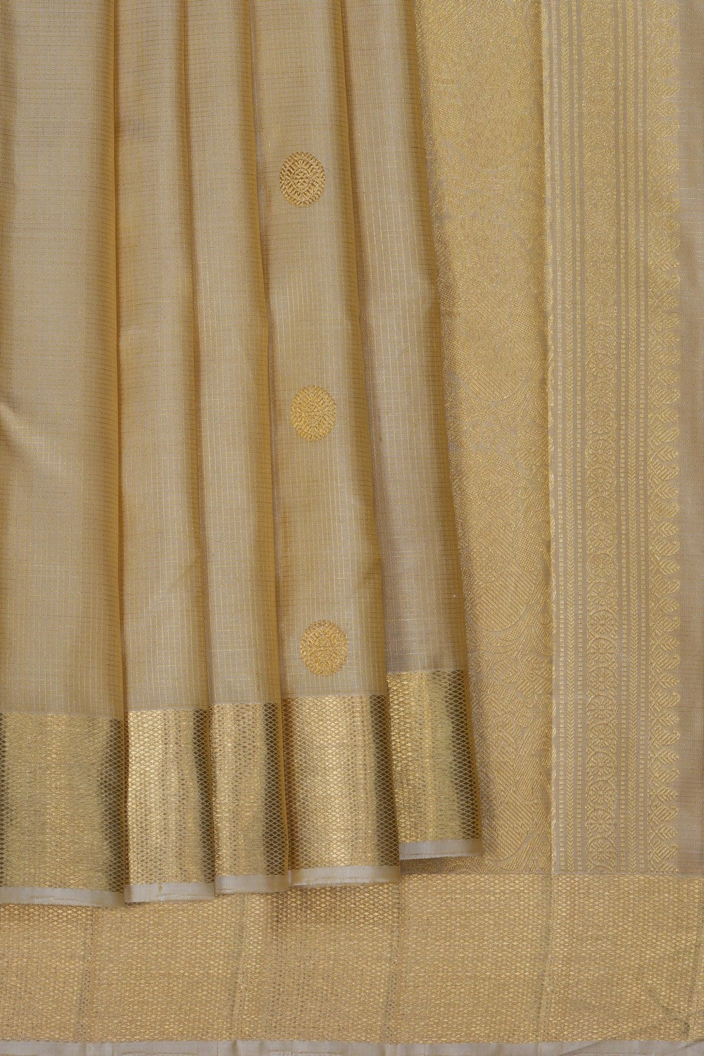 Image of Arani Silk Off-White Saree