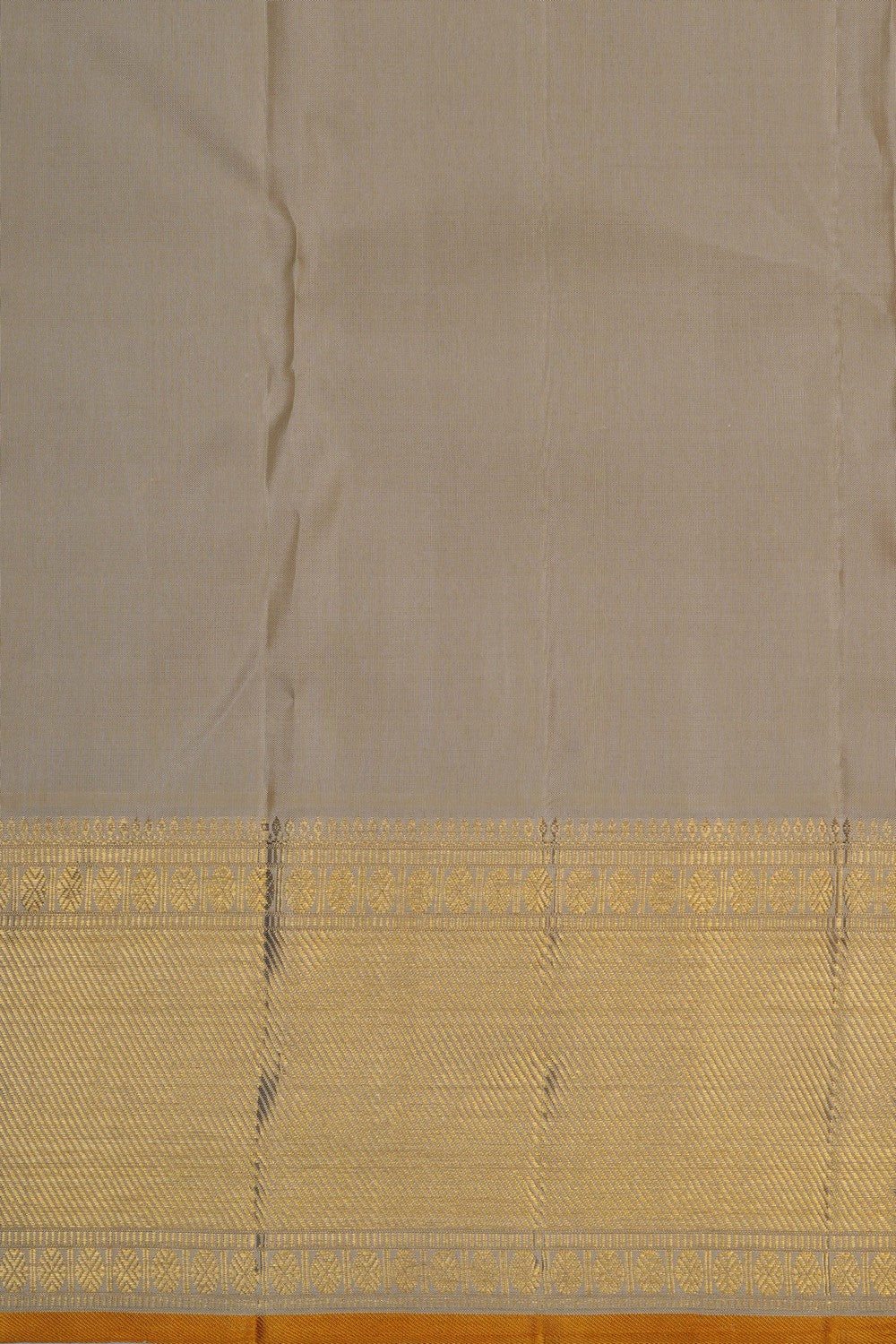 Image of Kanjivaram Silk Brocade Off-White Saree