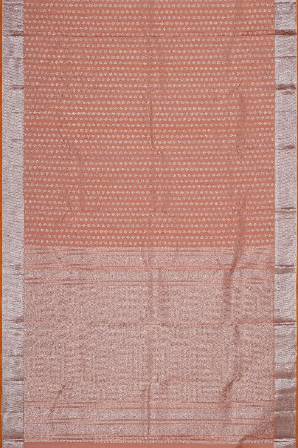 Image of Kanjivaram Silk Brocade Peach Saree
