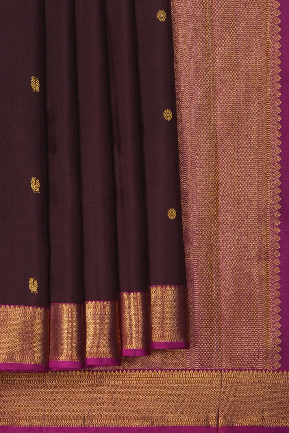 Image of Arani Silk Brown Saree