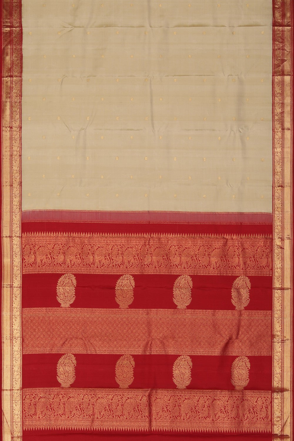 Image of Arani Silk Off-White Saree