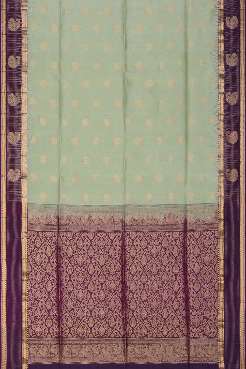 Image of South Silk Sage-Green Saree