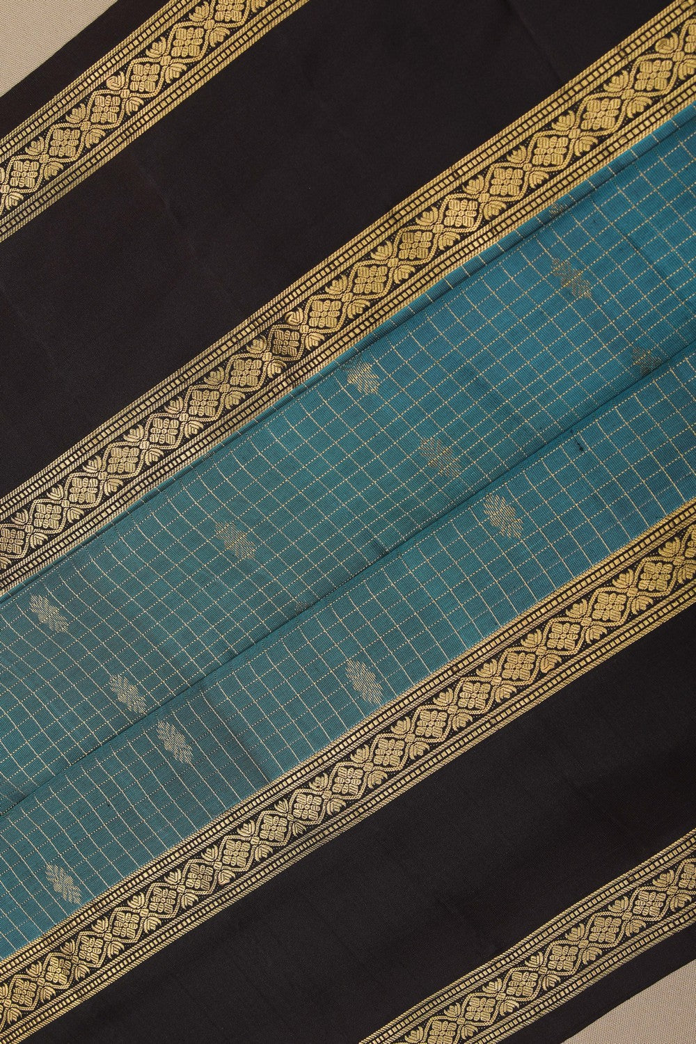 Image of South Silk Smoky Blue Saree