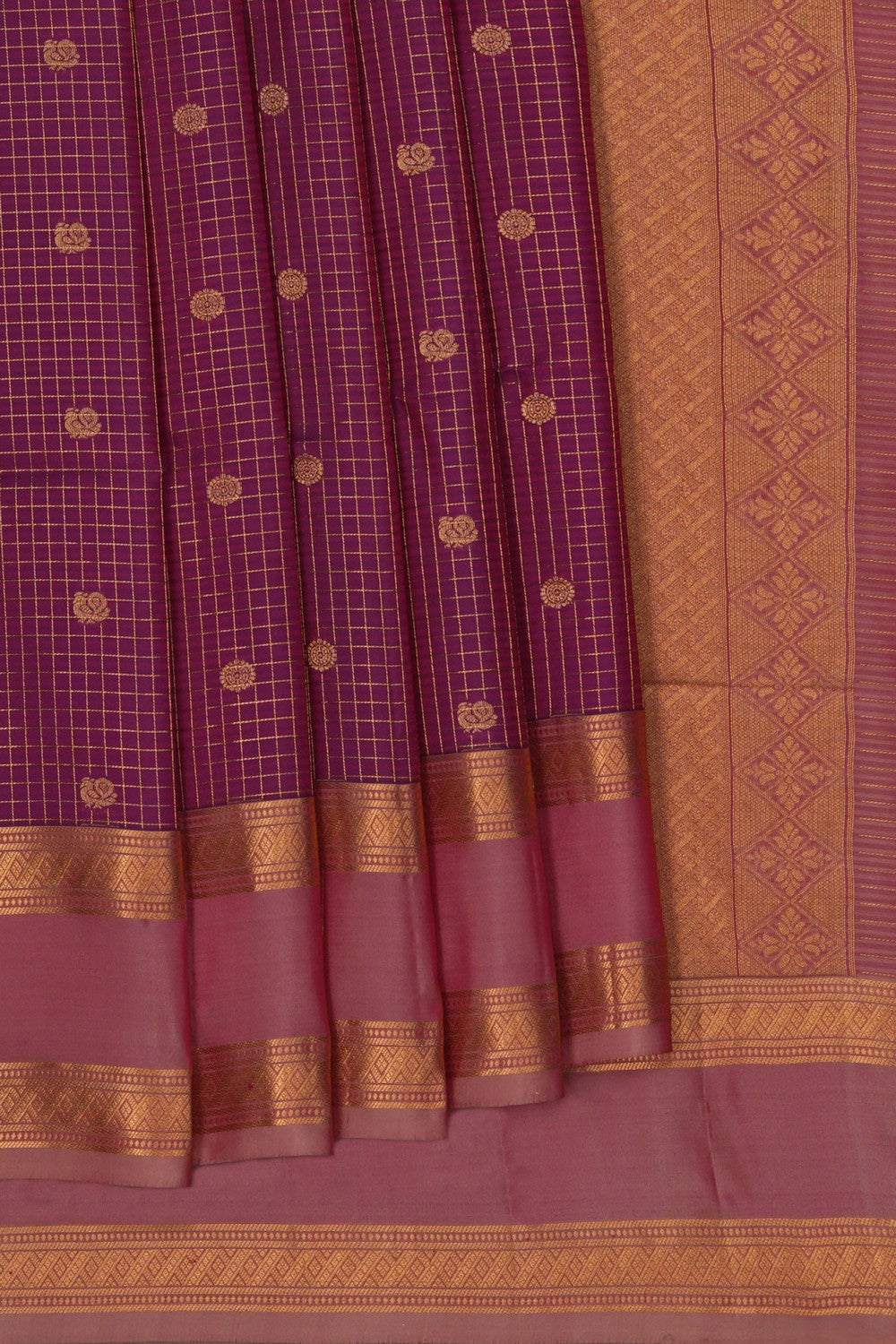 Image of South Silk Plum-Pink Saree