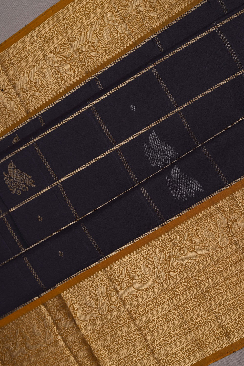 Image of South Silk Dark Brown Saree