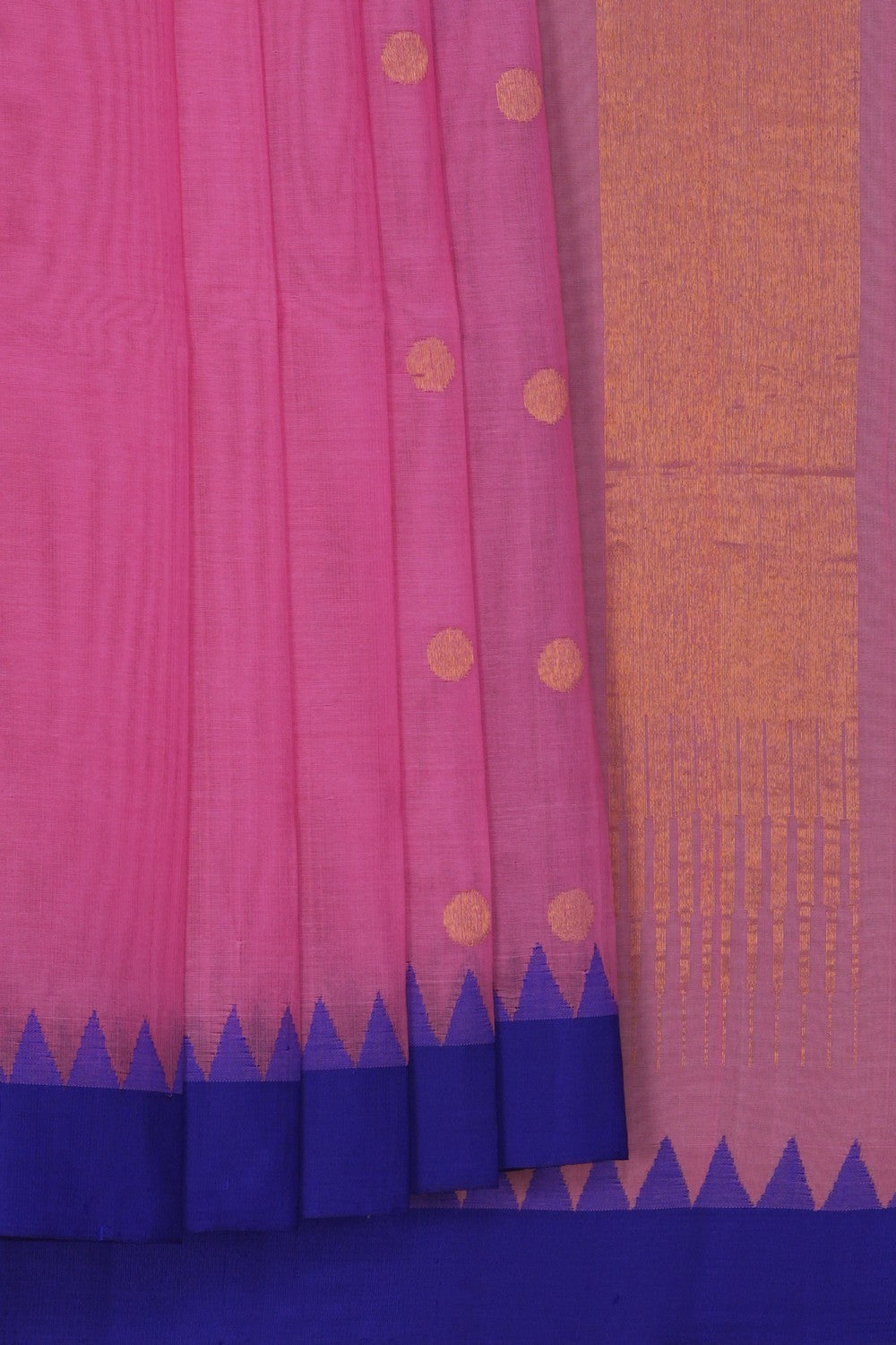 Image of Ponduru Cotton Pink Saree