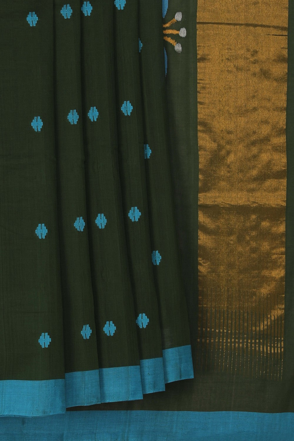 Image of Ponduru Cotton Green Saree