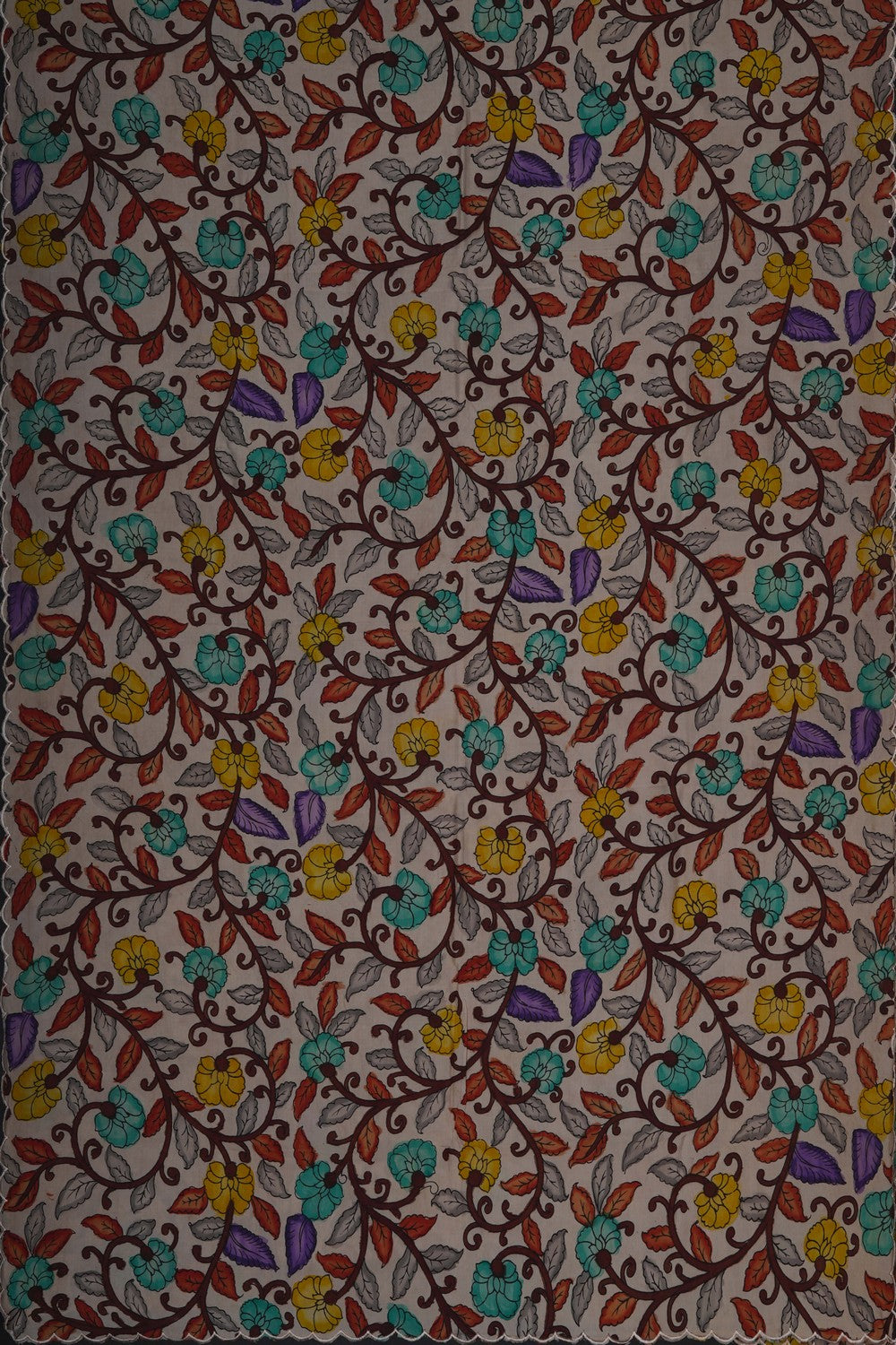 Image of Mangalagiri Silk Pavada Unstitched 3 Pcs Set
