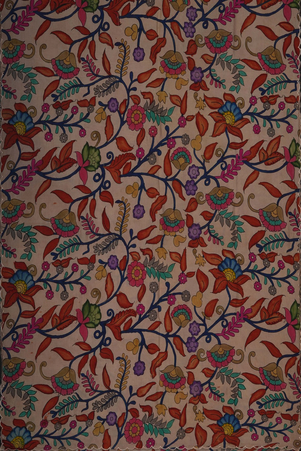 Image of Mangalagiri Silk Pavada Unstitched 3 Pcs Set