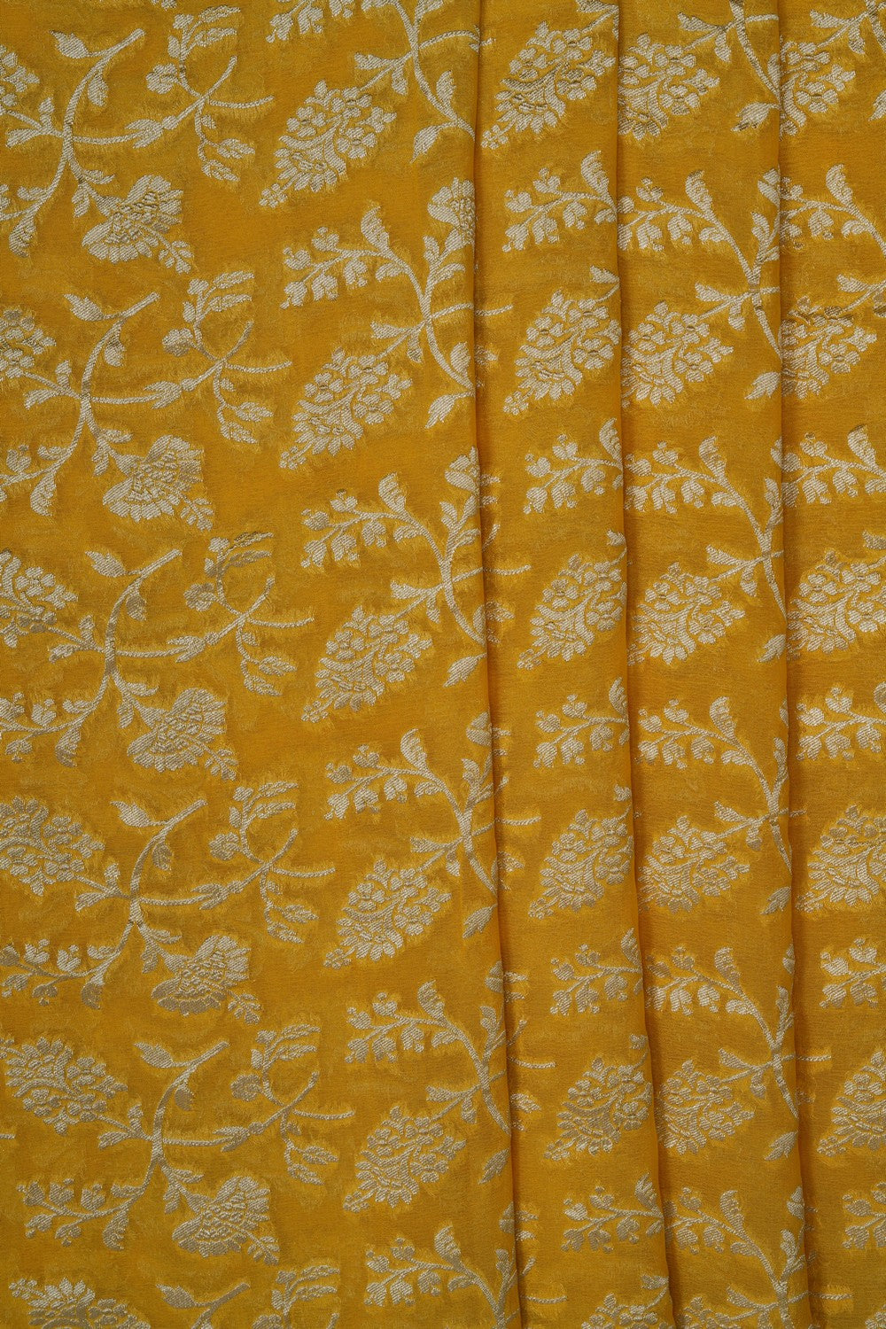 Image of Banarasi Chiffon Yellow Saree