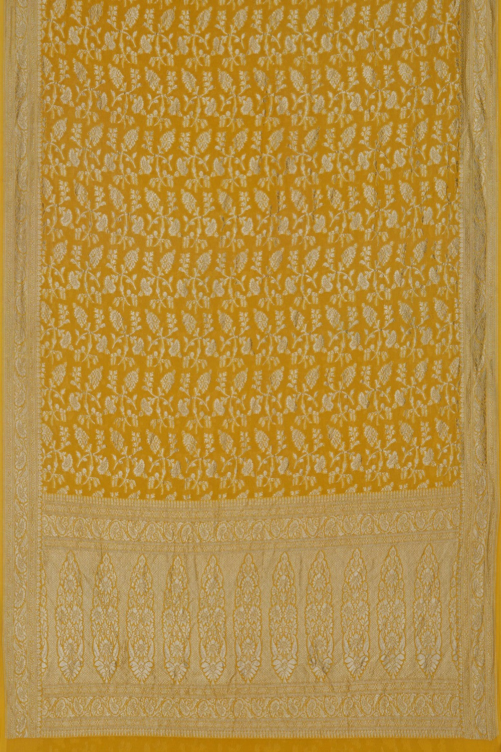 Image of Banarasi Chiffon Yellow Saree