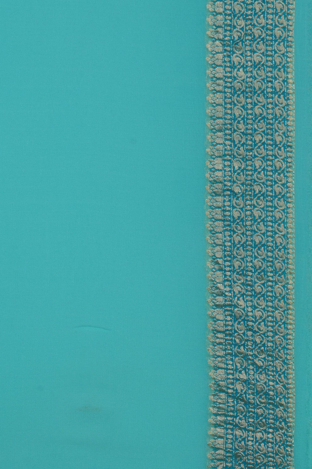 Image of Banarasi Chiffon Sea Blue Saree