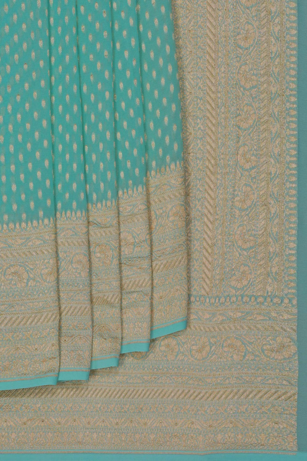 Image of Banarasi Chiffon Sea Green Saree