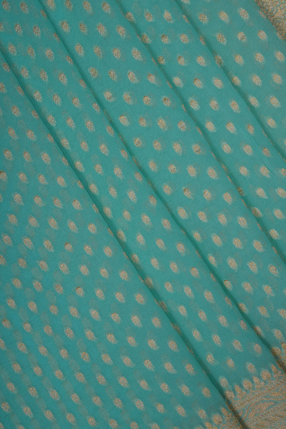 Image of Banarasi Chiffon Sea Green Saree