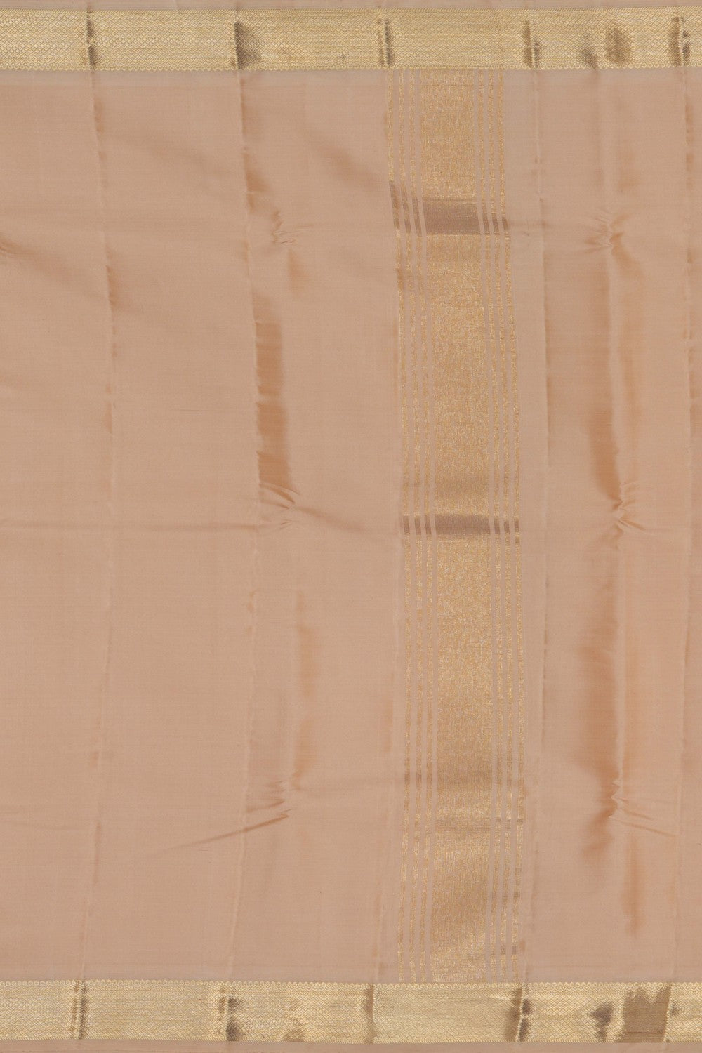 Image of Kanchi Silk Beige Traditional Dhoti With Kanduva (8 X 4)