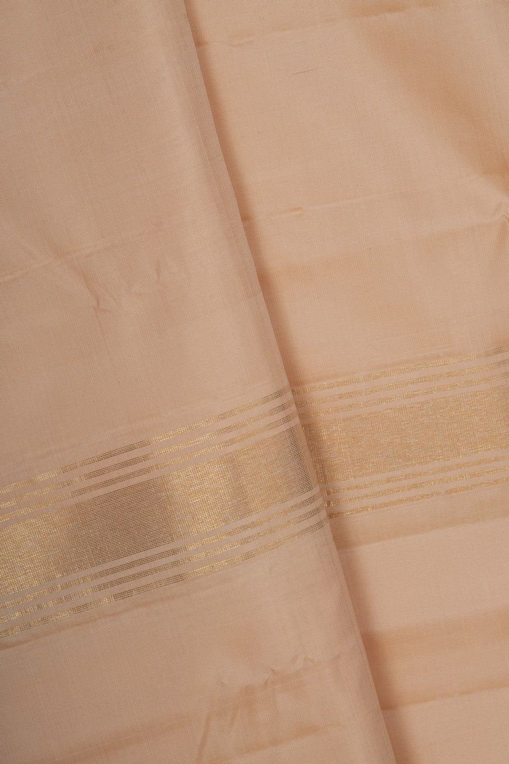 Image of Kanchi Silk Beige Traditional Dhoti With Kanduva (8 X 4)