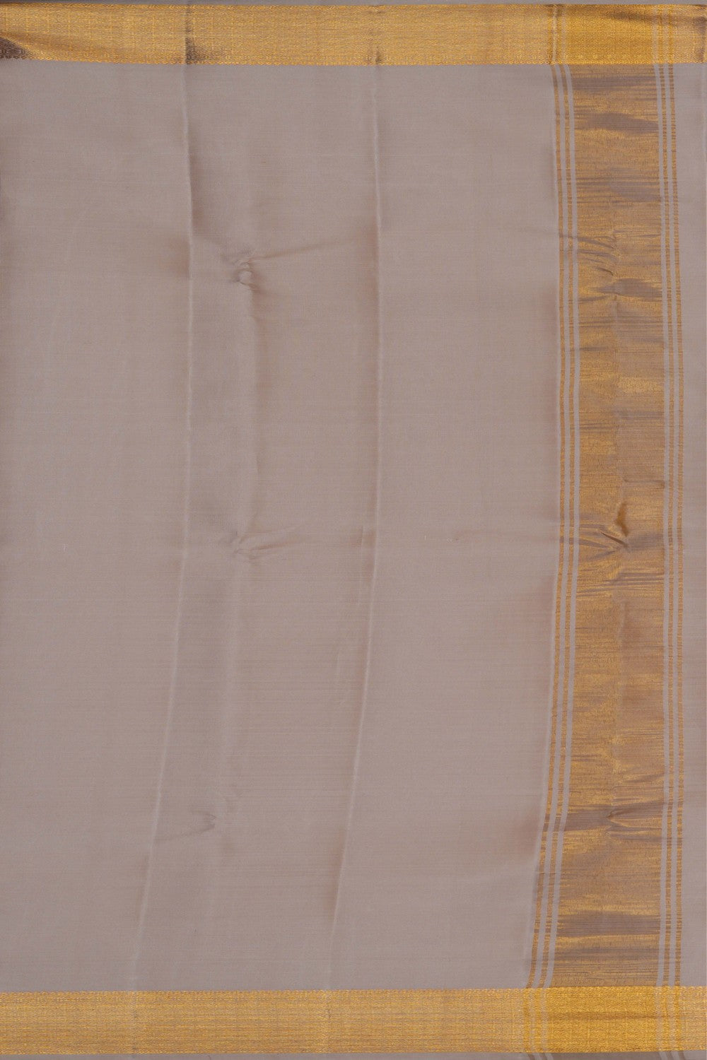 Image of Kanchi Silk Beige Traditional Dhoti With Kanduva (8 X 4)