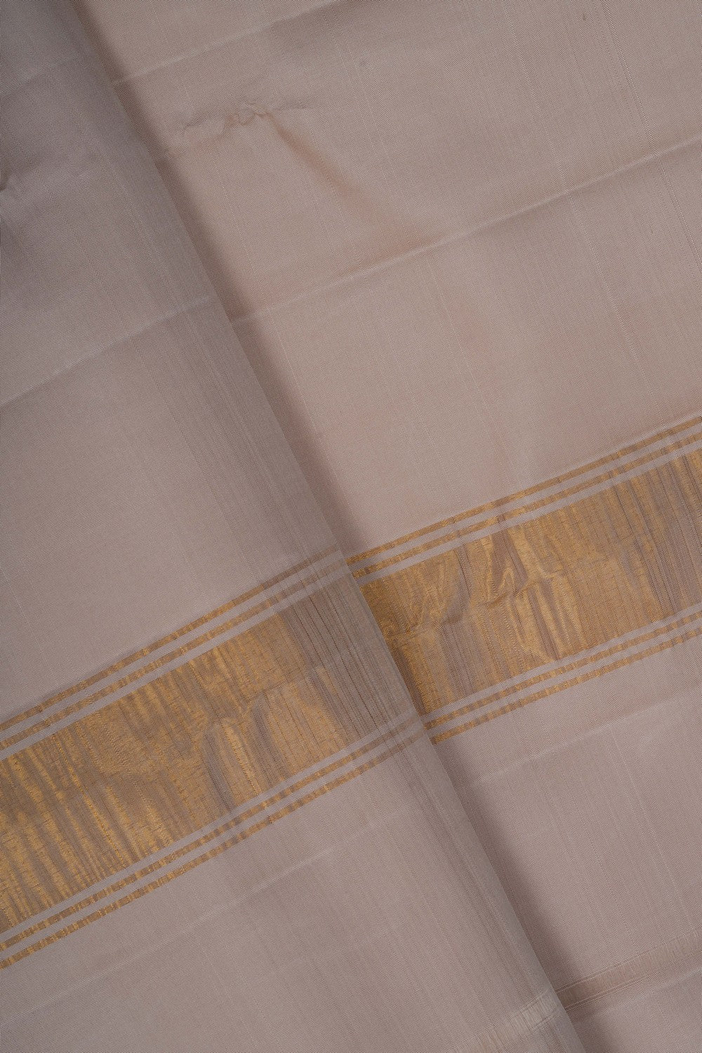 Image of Kanchi Silk Beige Traditional Dhoti With Kanduva (8 X 4)