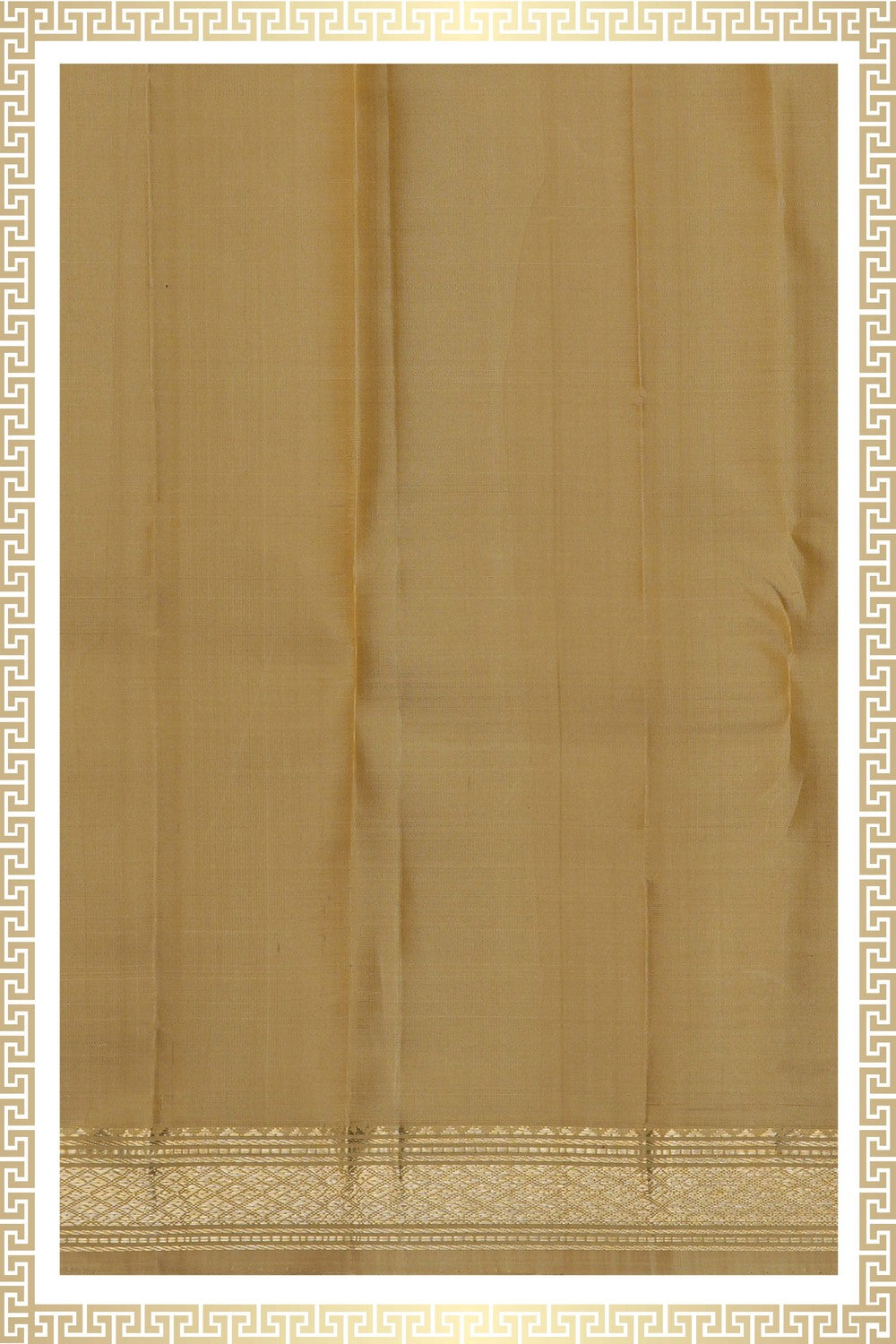 Image of Kanchi Silk Beige Traditional Dhoti With Kanduva (8 X 4)
