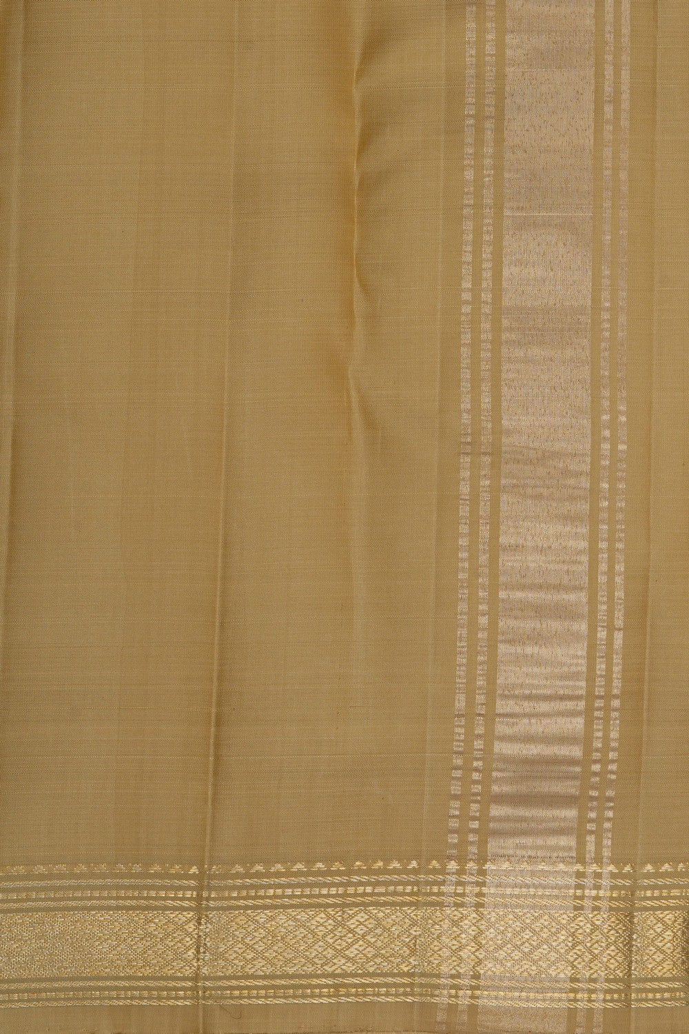 Image of Kanchi Silk Beige Traditional Dhoti With Kanduva (8 X 4)
