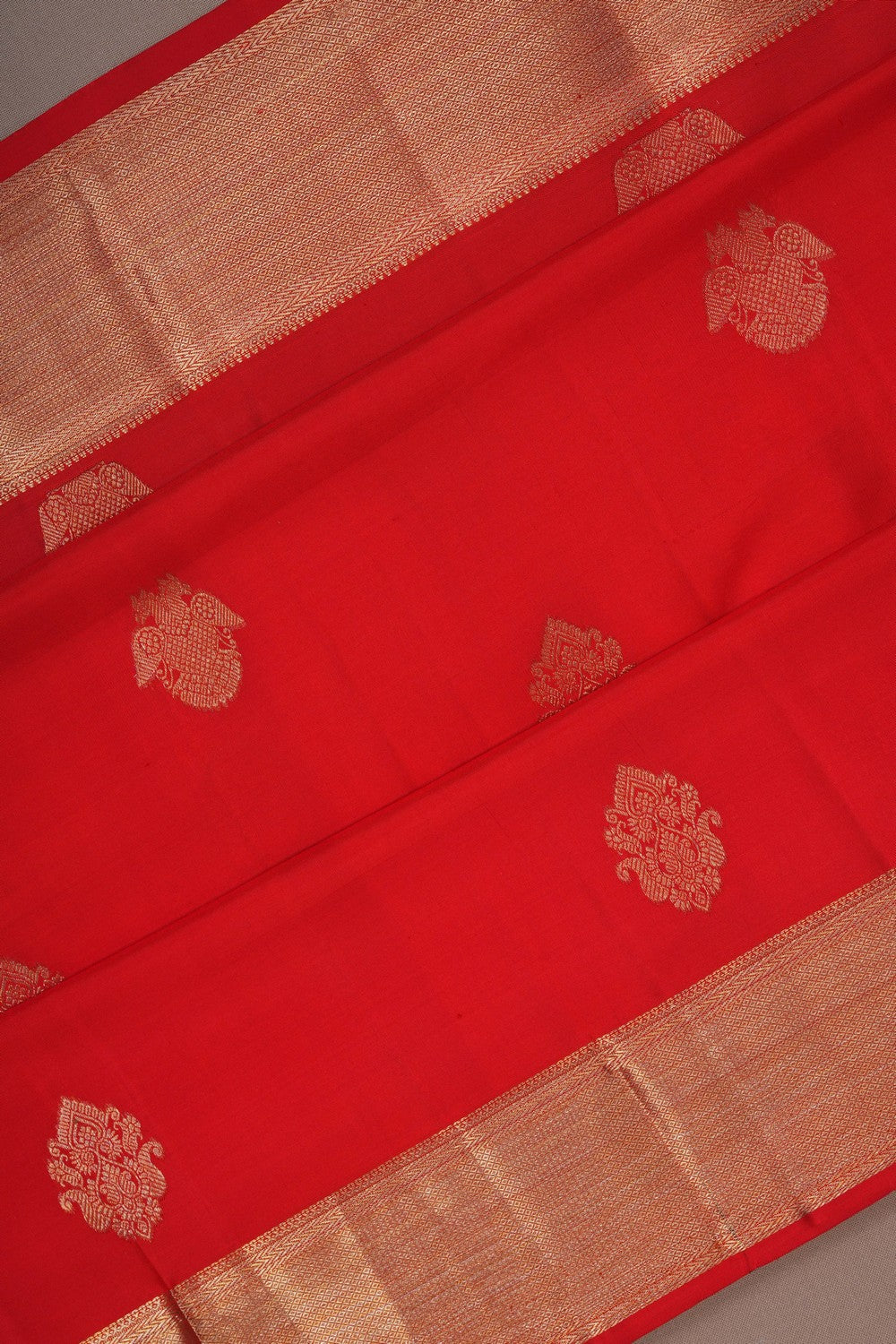 Image of Kanjivaram Silk Red Saree