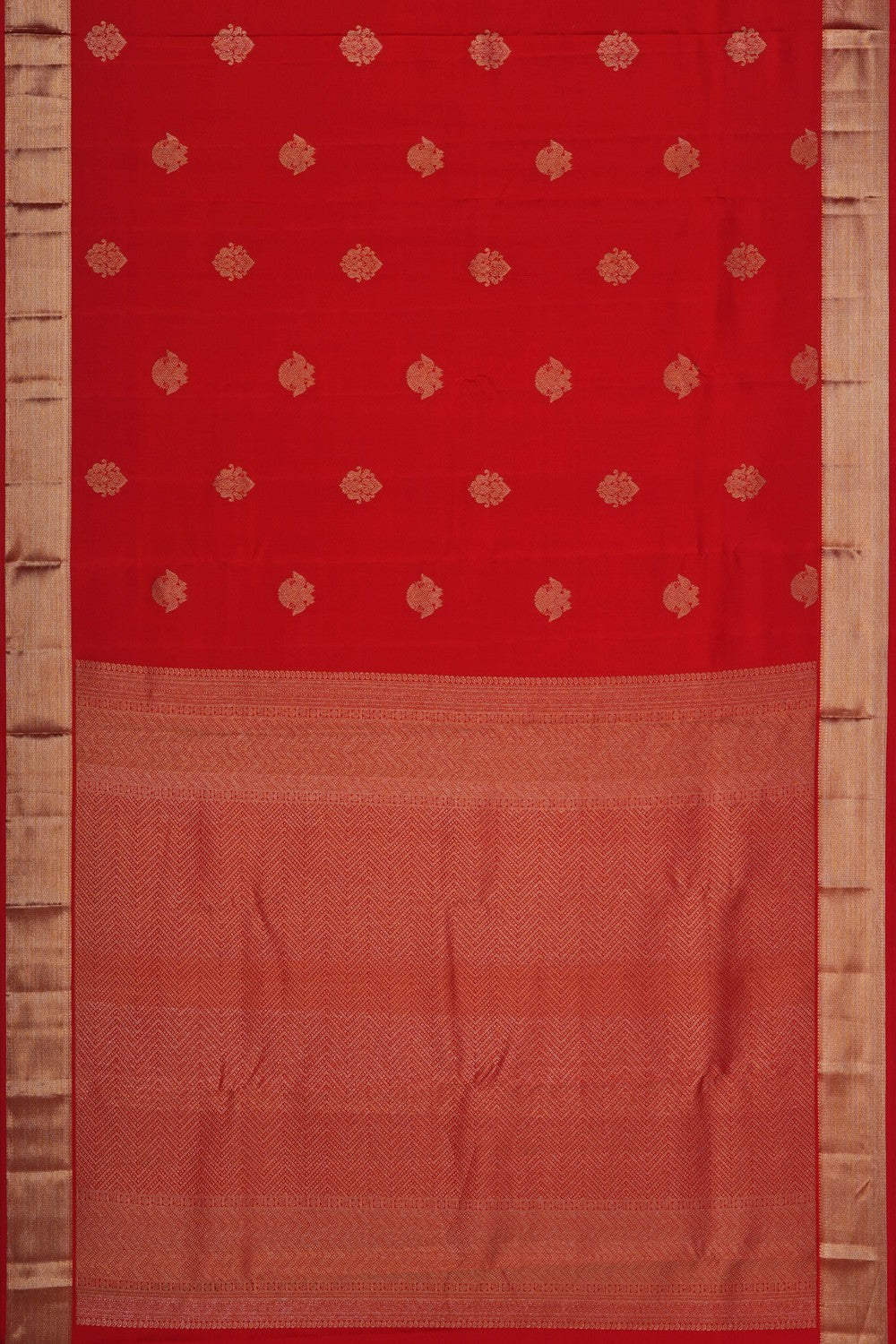 Image of Kanjivaram Silk Red Saree