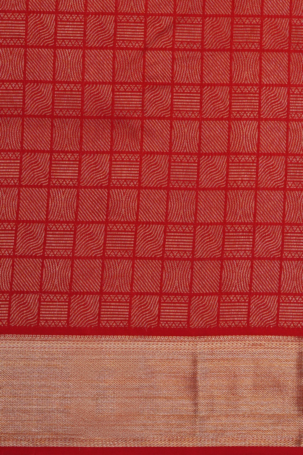 Image of Kanjivaram Silk Red Saree