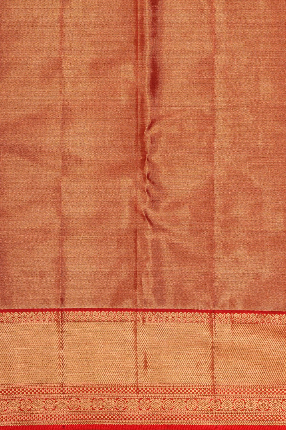 Image of Kanjivaram Silk Tissue Brocade Red Saree