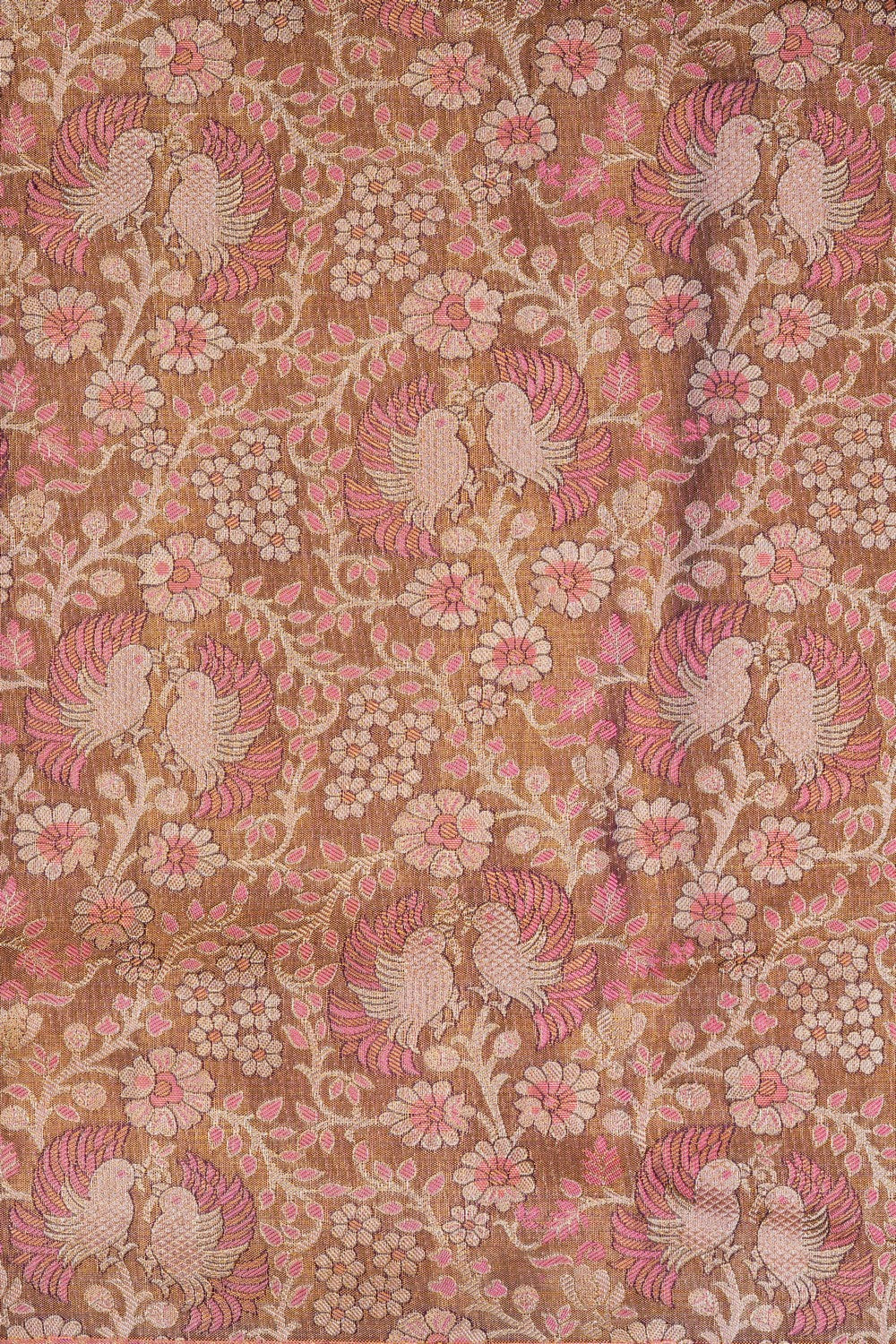 Image of Kanjivaram Silk Tissue Brocade Gold Saree