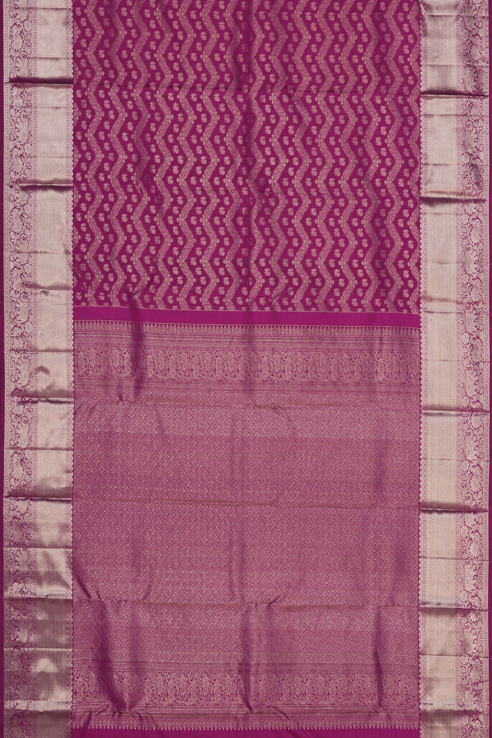 Image of Kanjivaram Silk Brocade Purple Saree