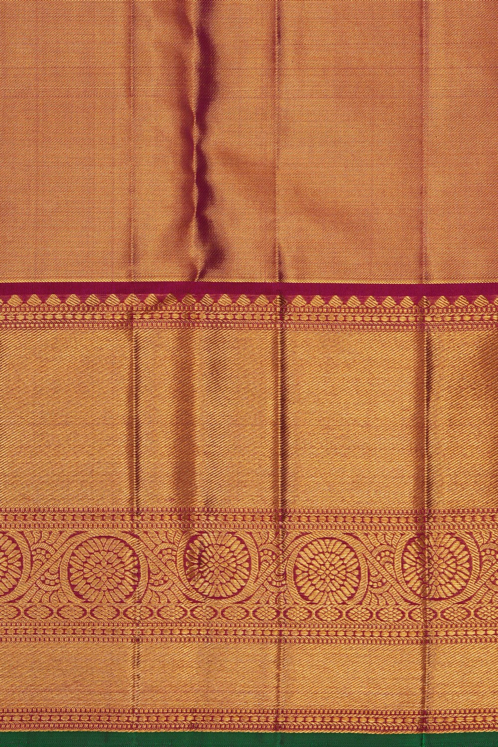 Image of Kanjivaram Silk Brocade Gold Saree