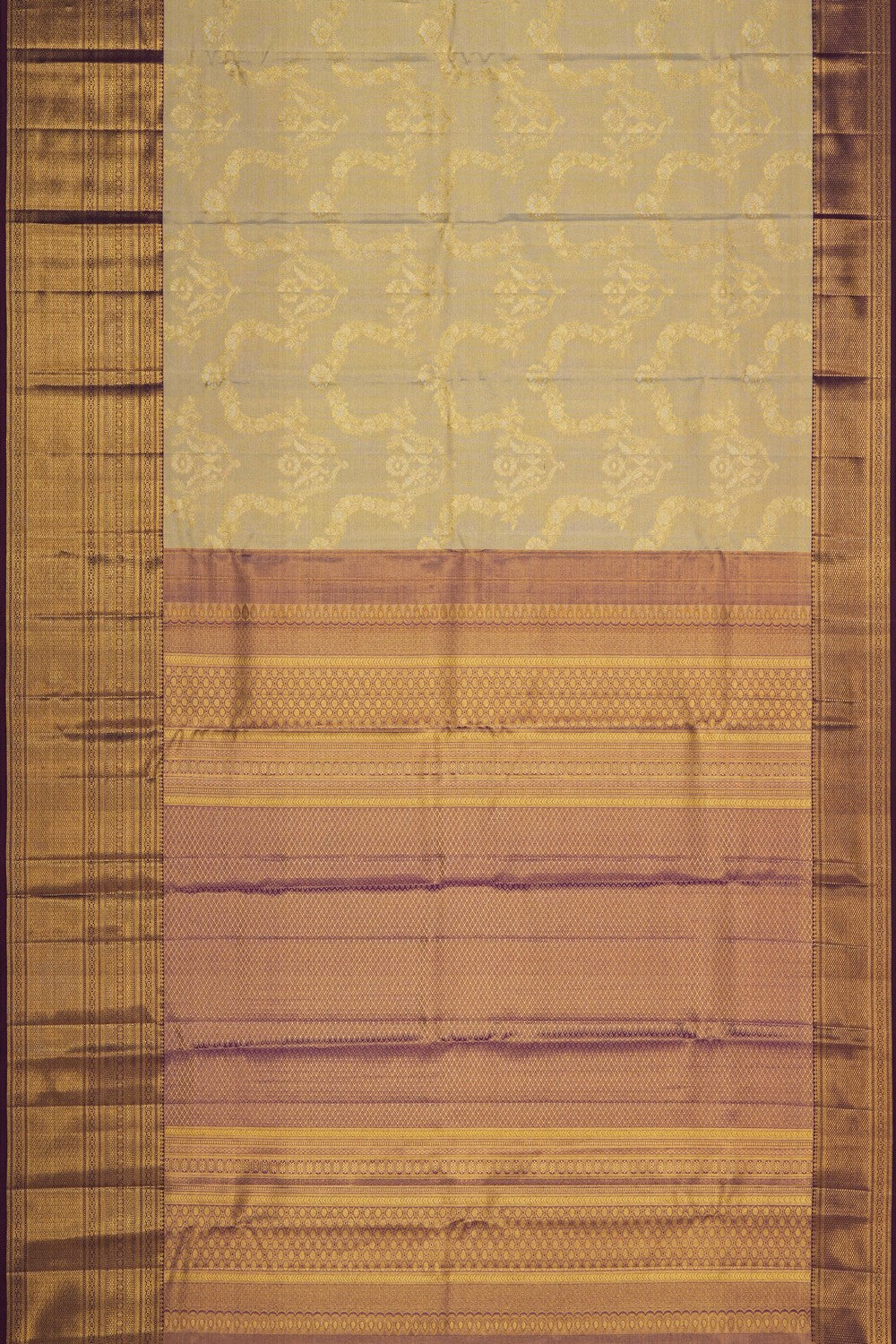 Image of Kanjivaram Silk Tissue Brocade Saree