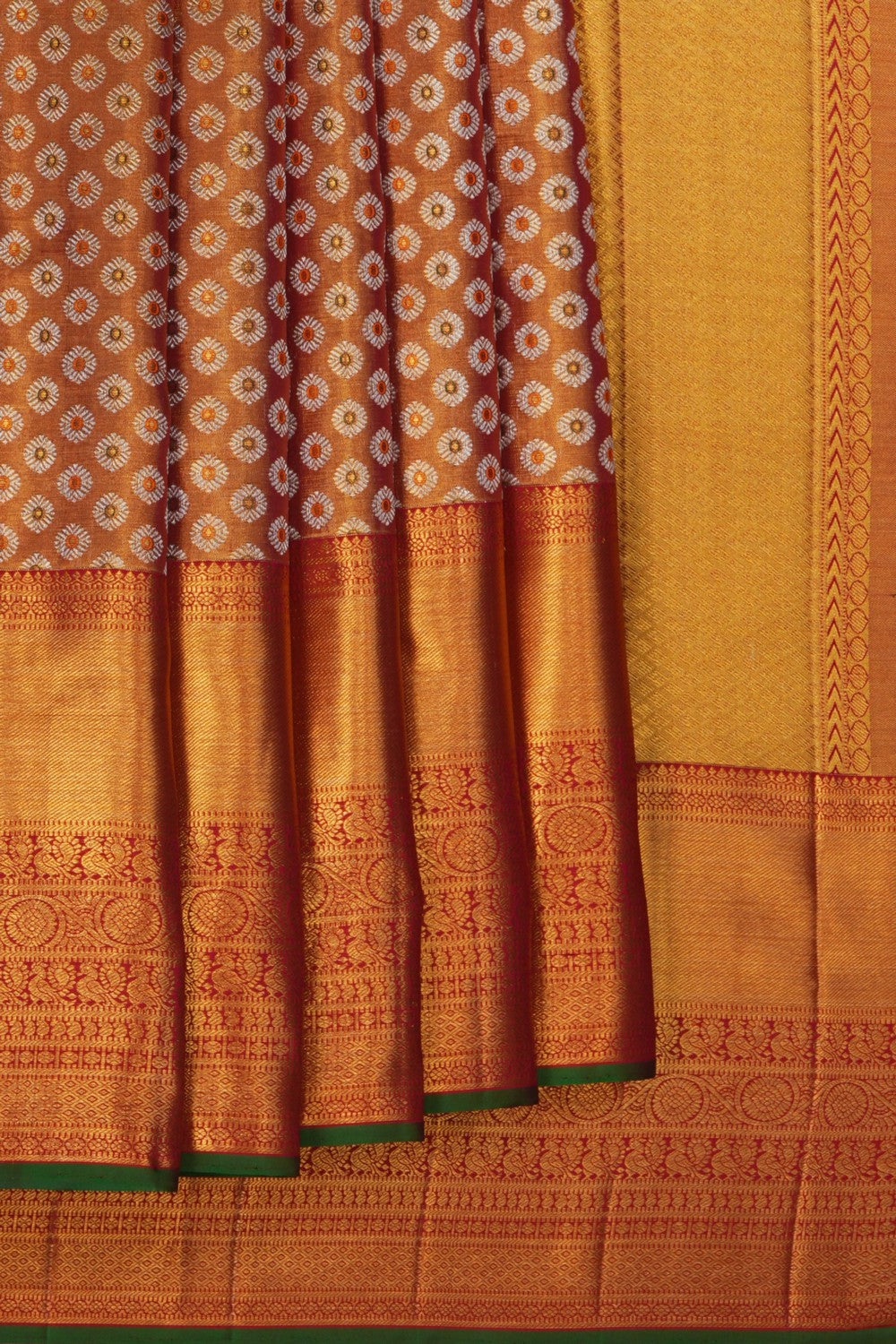 Image of Kanjivaram Silk Tissue Brocade Saree