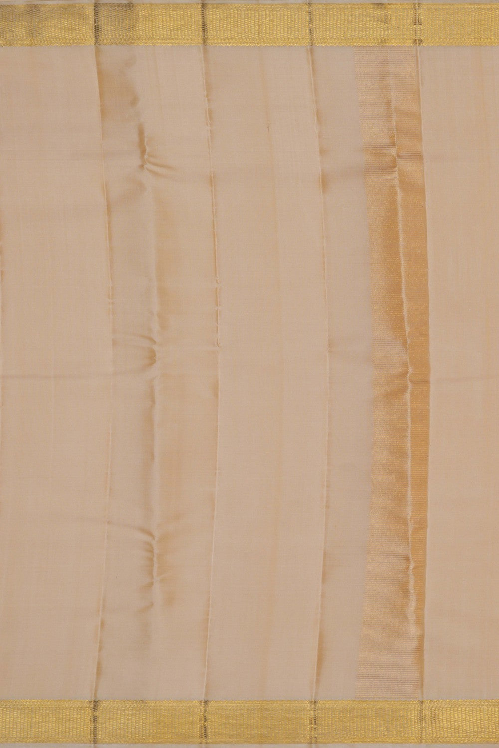 Image of Kanchi Silk Cream Traditional Dhoti With Kanduva (8 X 4)