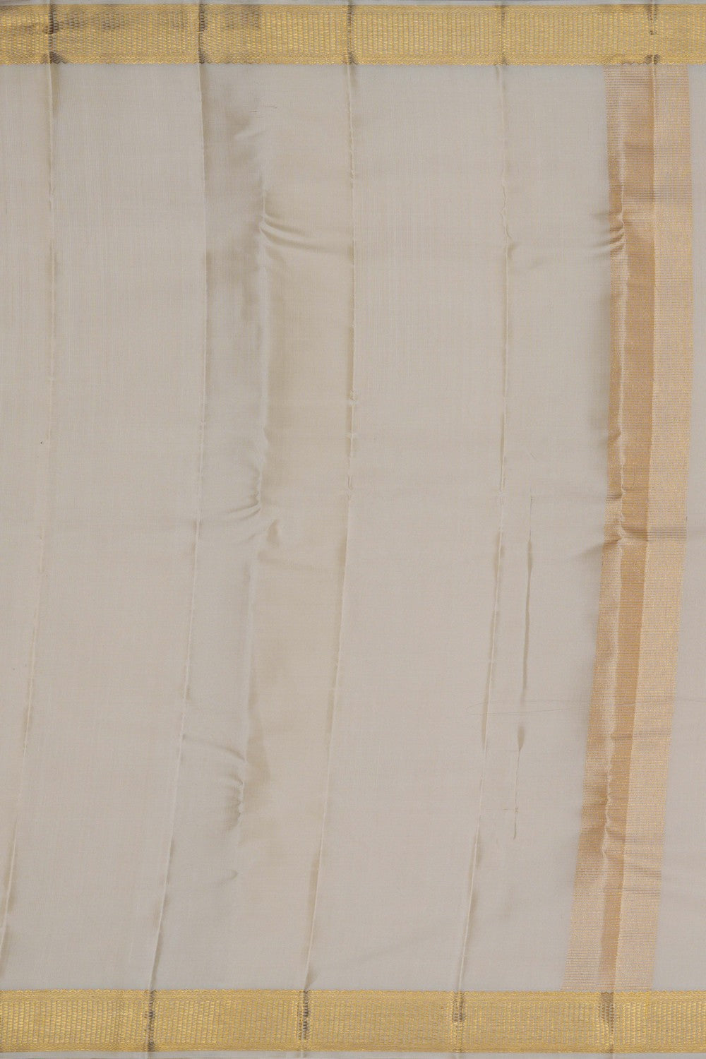 Image of Kanchi Silk Off-White Traditional Dhoti With Kanduva (8 X 4)