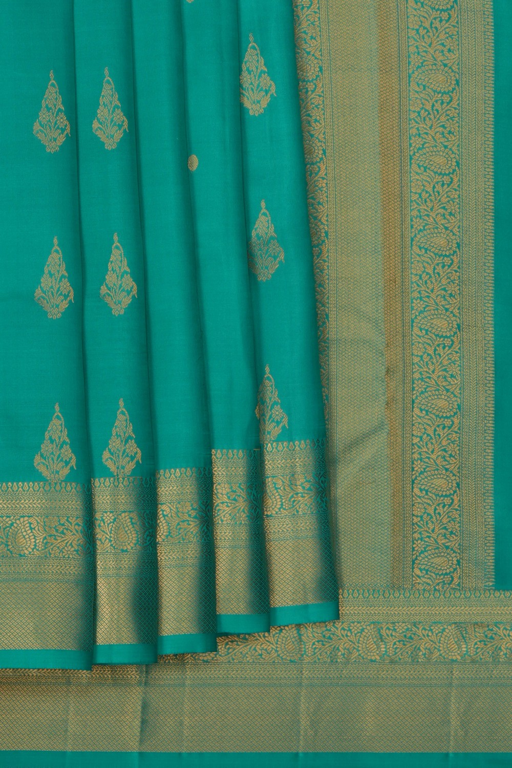 Image of Kanjivaram Silk Sea Green Saree