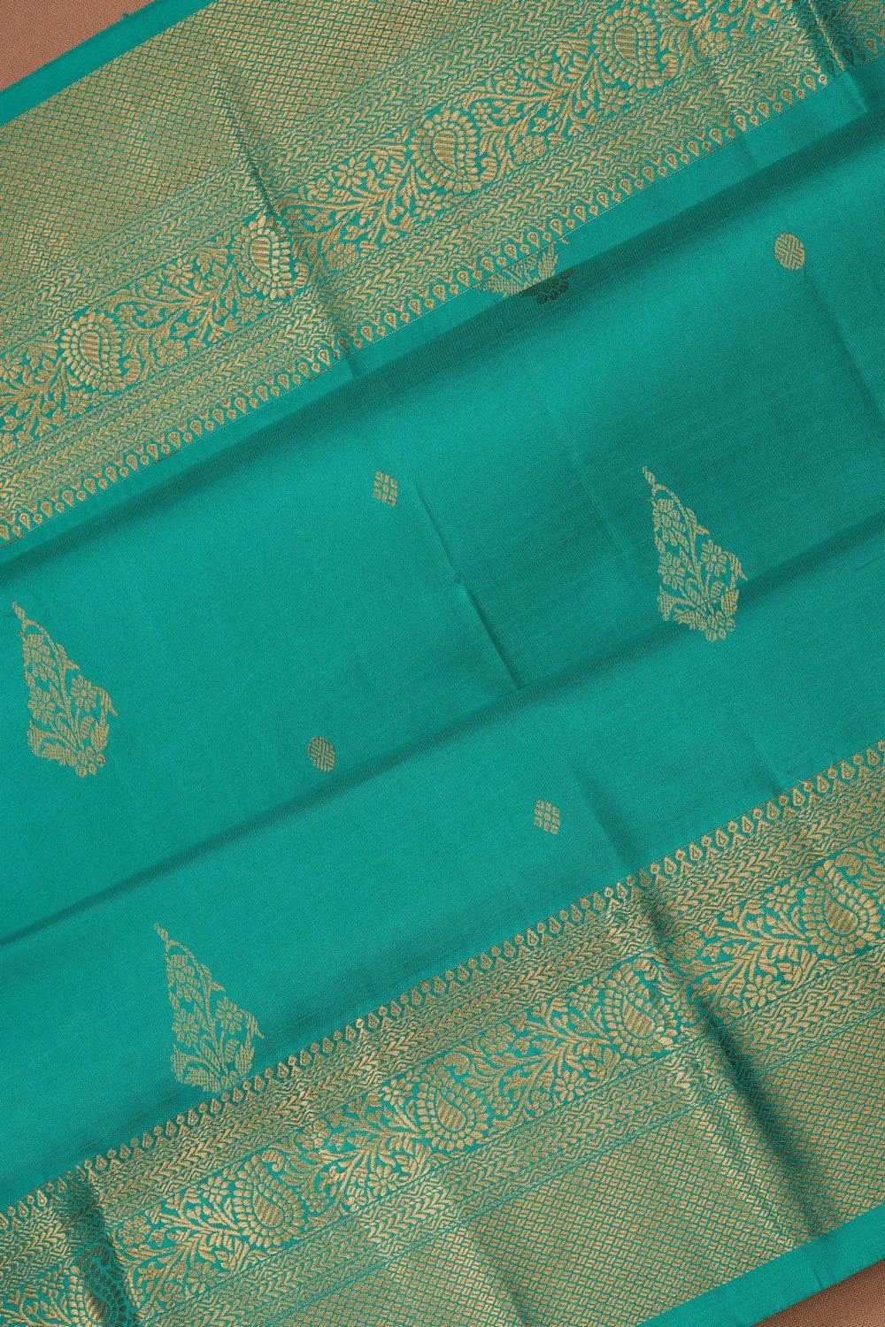 Image of Kanjivaram Silk Sea Green Saree