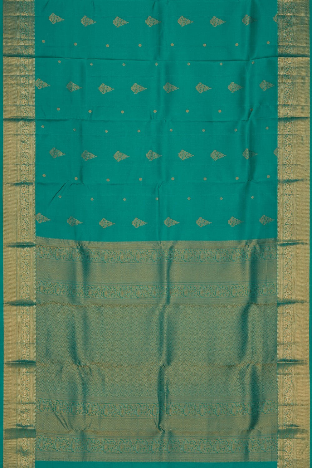 Image of Kanjivaram Silk Sea Green Saree
