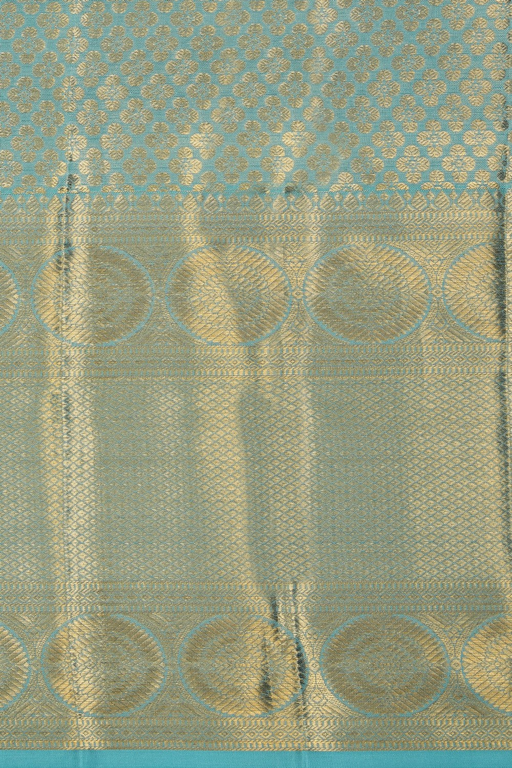 Image of Kanchipattu Pavada Orange Unstitched Set