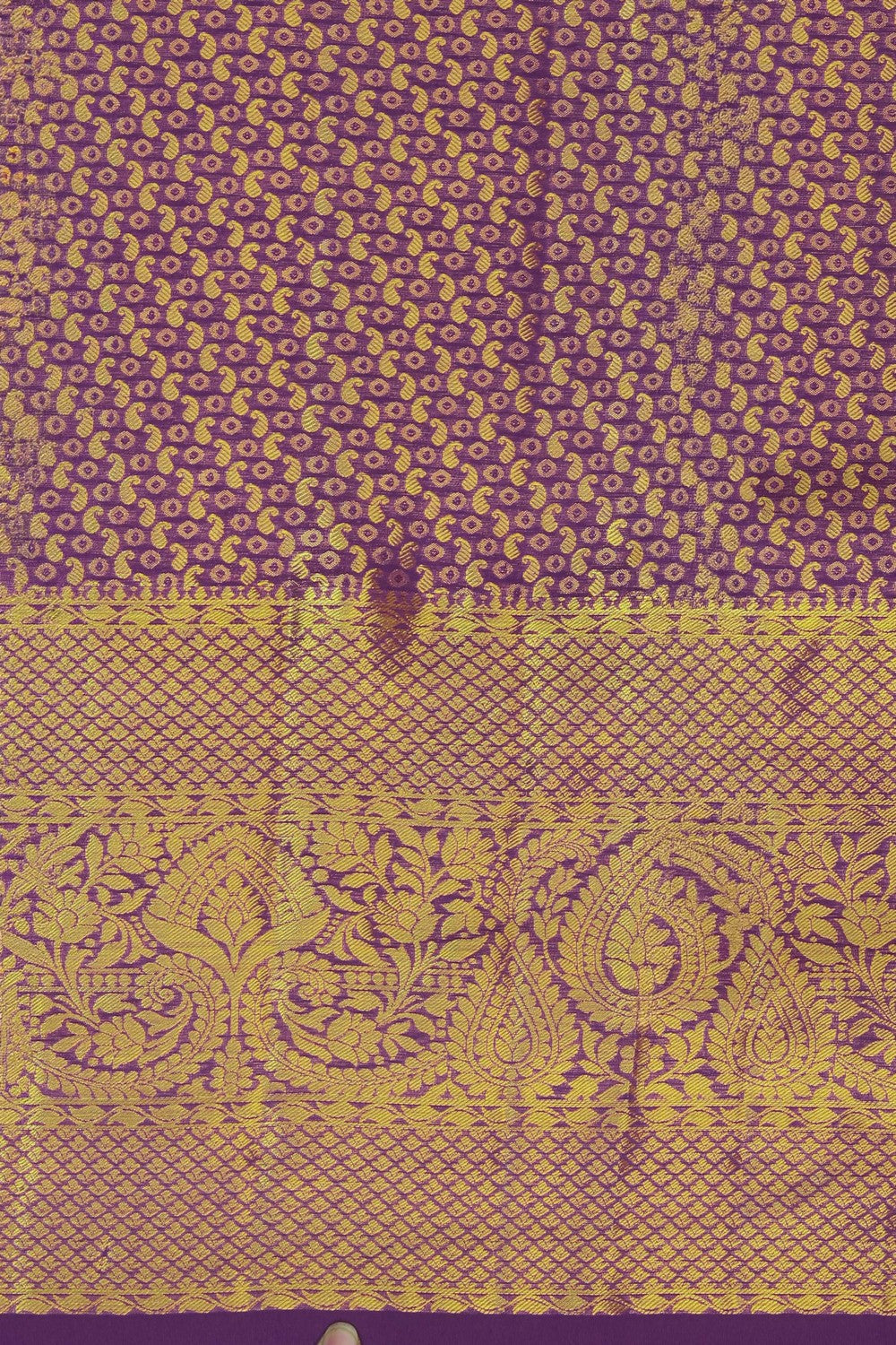 Image of Kanchipattu Pavada Yellow Unstitched Set