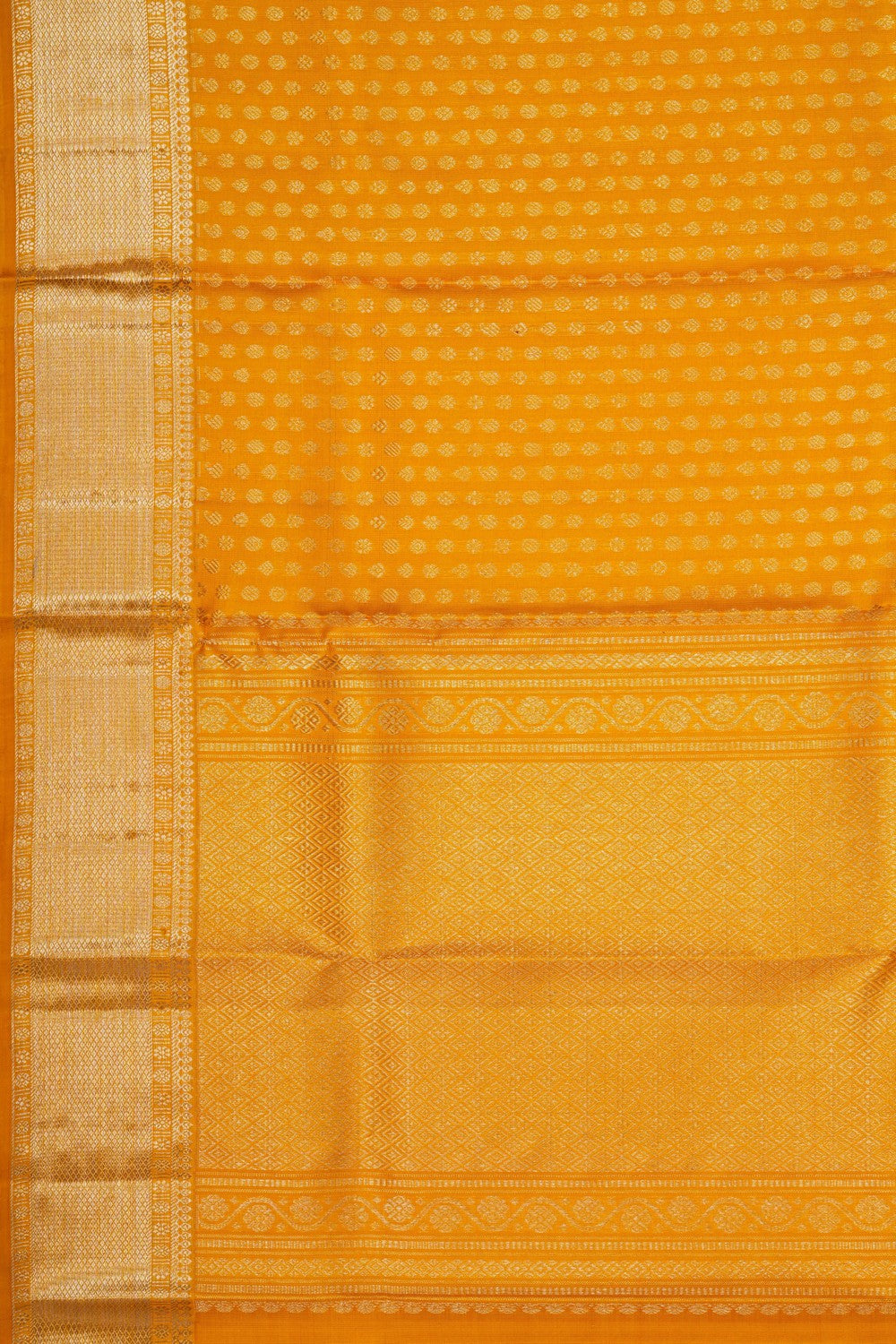 Image of Kanchi Silk Brocade Yellow Dupatta