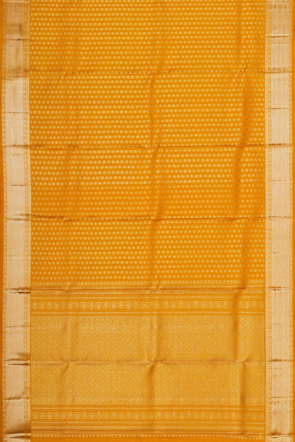 Image of Kanchi Silk Brocade Yellow Dupatta
