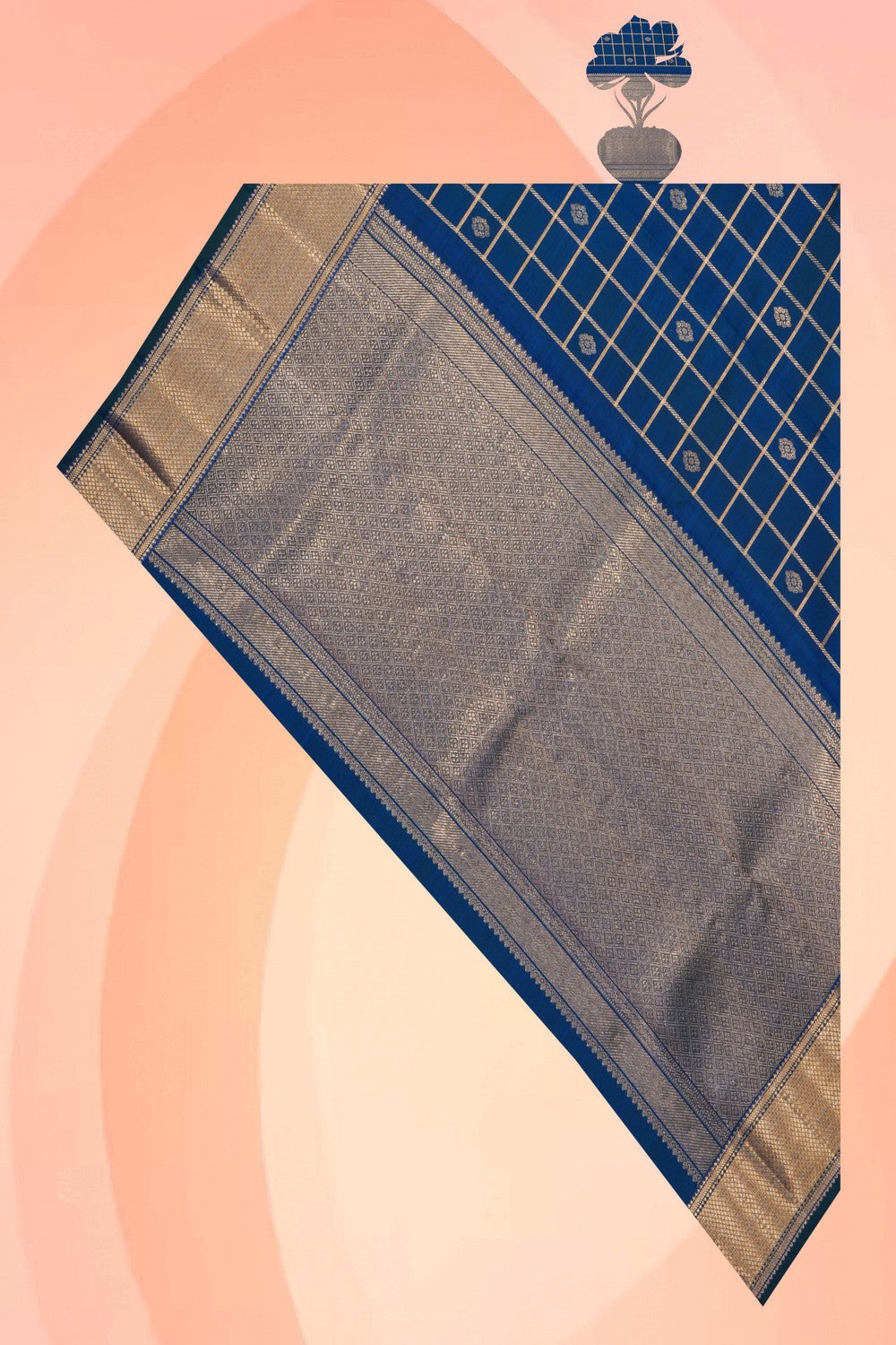 Image of Kanchi Silk Blue Dupatta