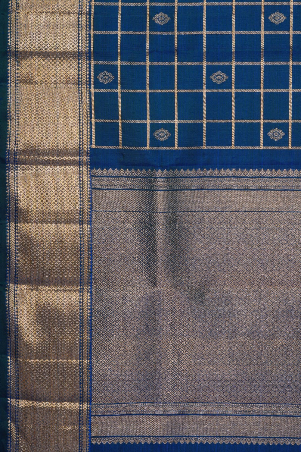 Image of Kanchi Silk Blue Dupatta
