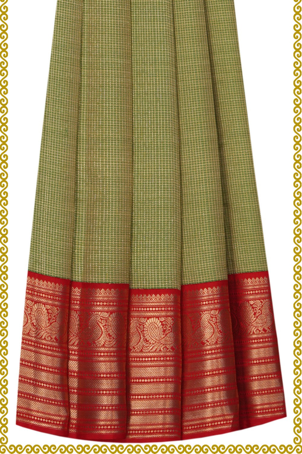 Image of Kanchi Pattu Pavadai Unstitched Set