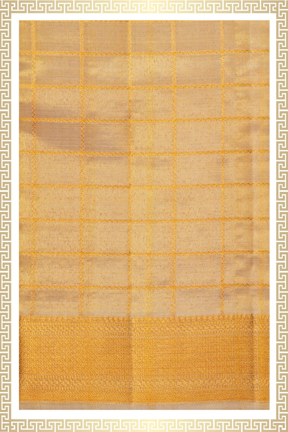 Image of Kanchi Tissue Silk Traditional Dhoti With Kanduva (8 X 4)