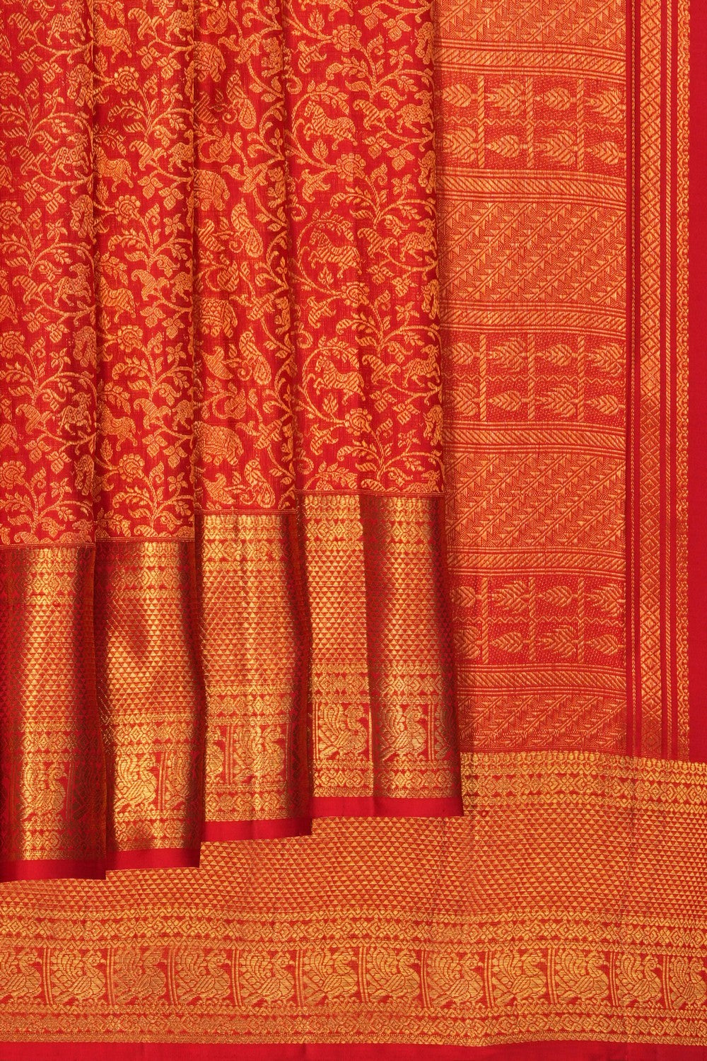 Image of Kanchipattu Brocade Red Saree