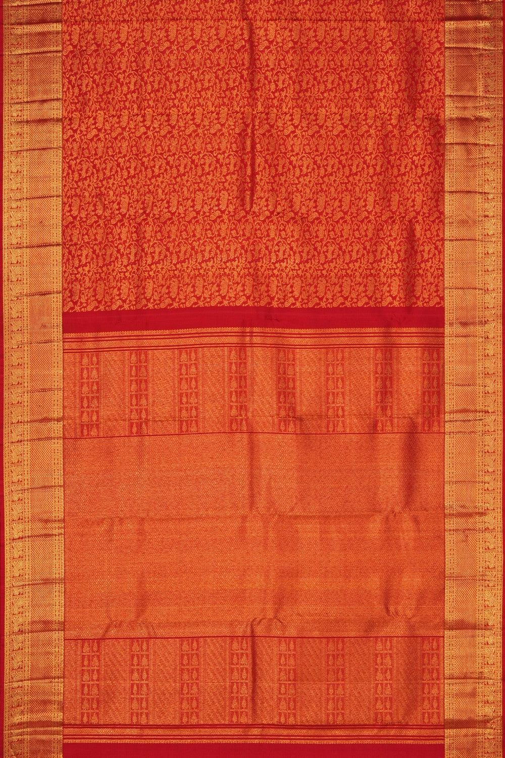 Image of Kanchipattu Brocade Red Saree